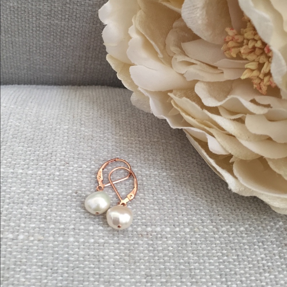 Rose Gold Filled Leverback Earrings
